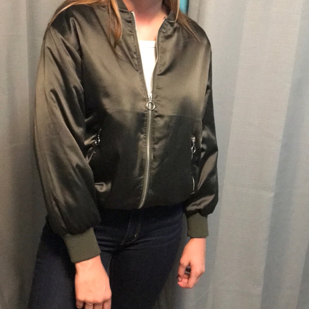 Green bomber jacket